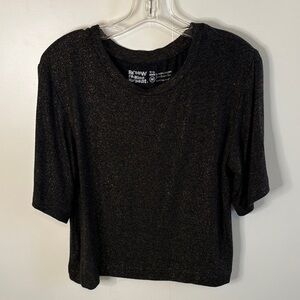 Black & Gold Glitter Women's Top